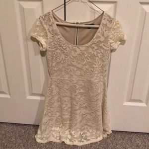 Cream colored semi-formal dress